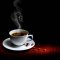 A cup of strong invigorating coffee