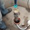 Well drilling and installation of deep-well pumps